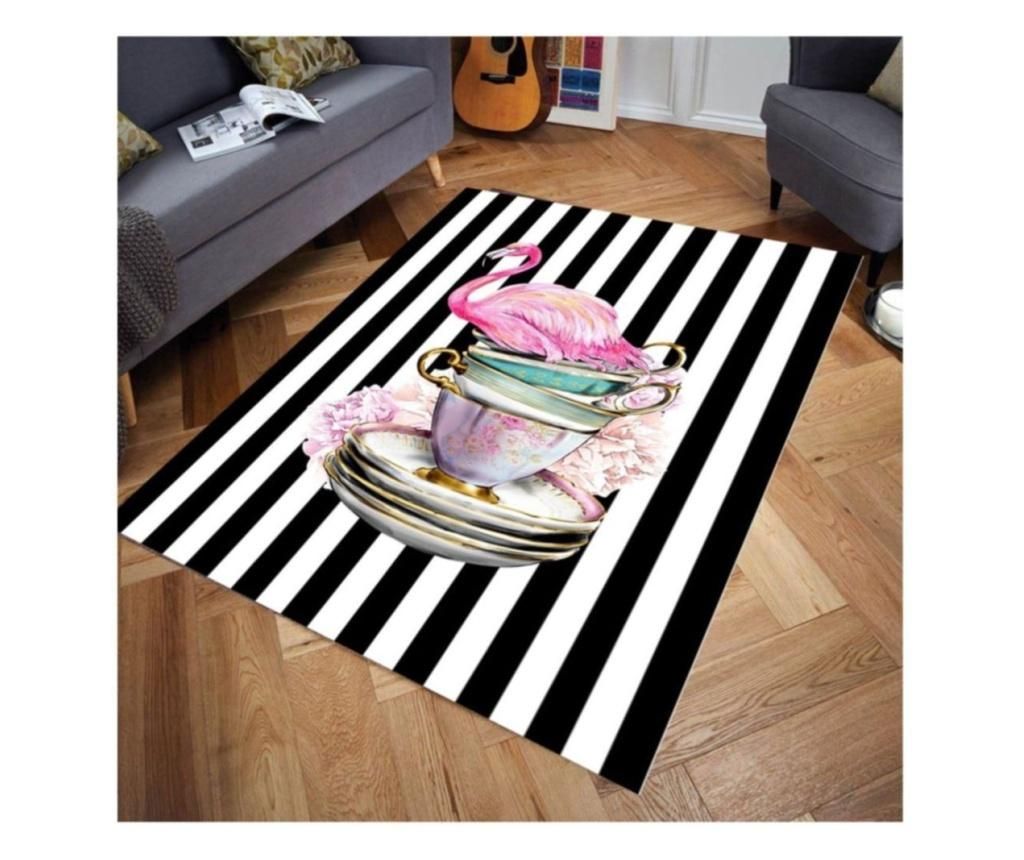 Covor Flamingo And Striped 80x100 cm - Rizzoli, Multicolor