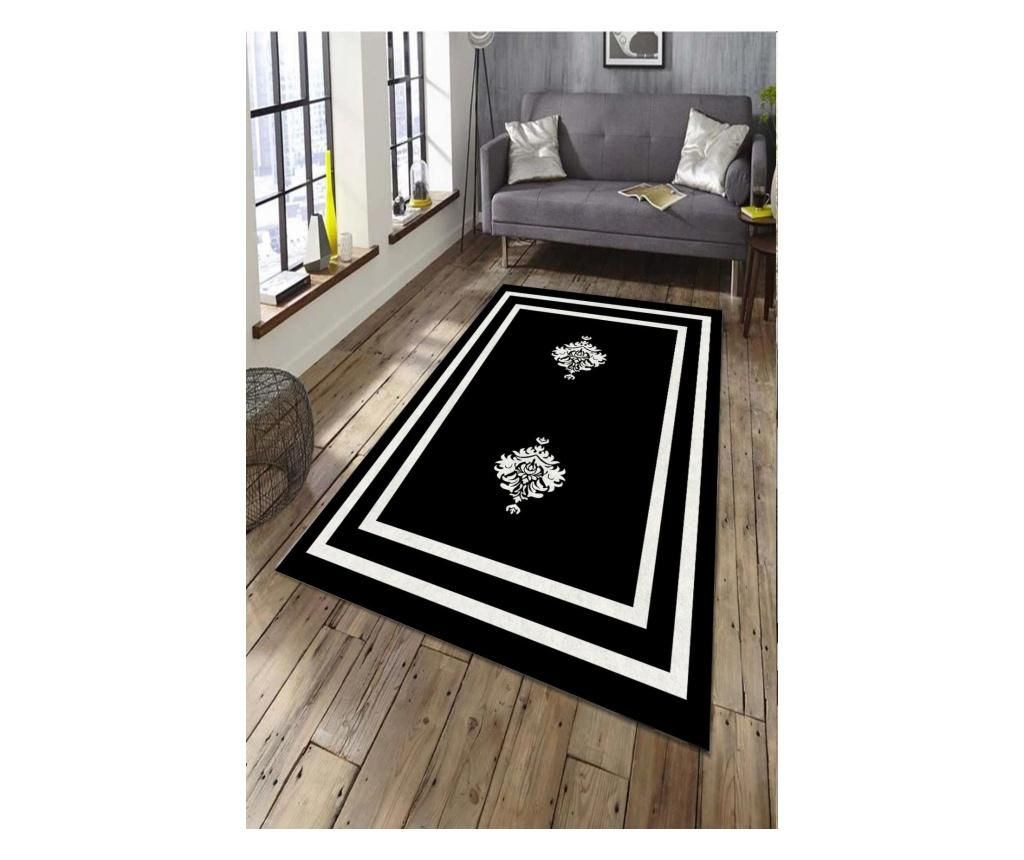 Covor Black White Pattern 100x200 cm - Rizzoli, Negru