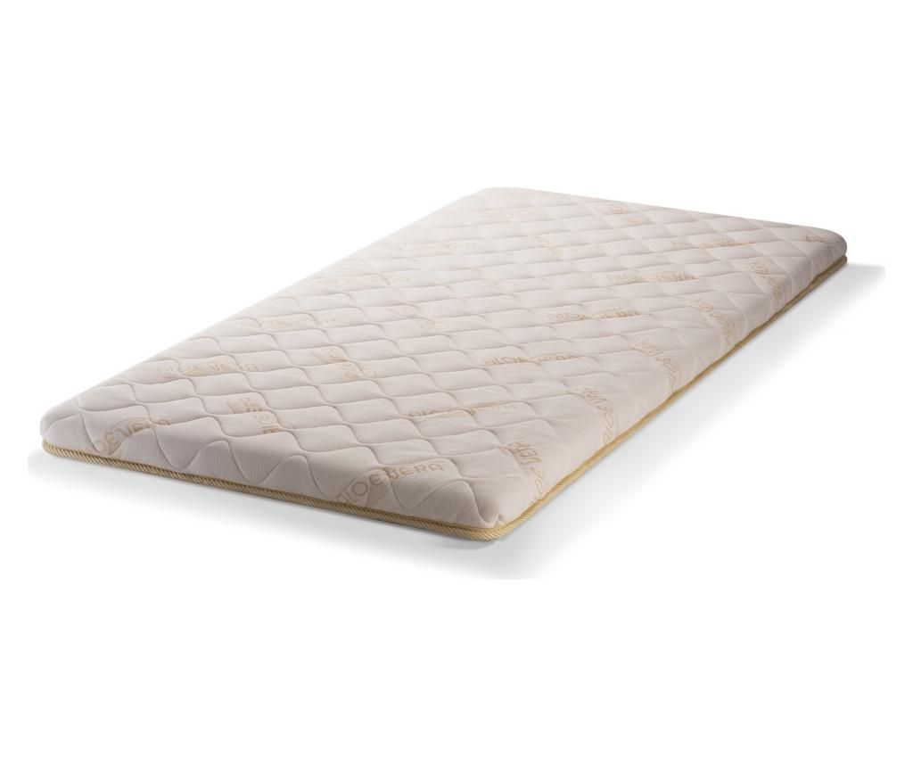 Topper saltea sleepmode aloe creamy natural 164x190 cm - Sleepmode, Alb