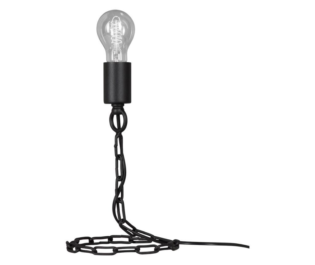 Lampa de masa Vitaluce, Oscar, metal, incandescent, LED, fluorescent, max. 40 W, E27, negru, 17x17x30 cm - Vitaluce, Negru