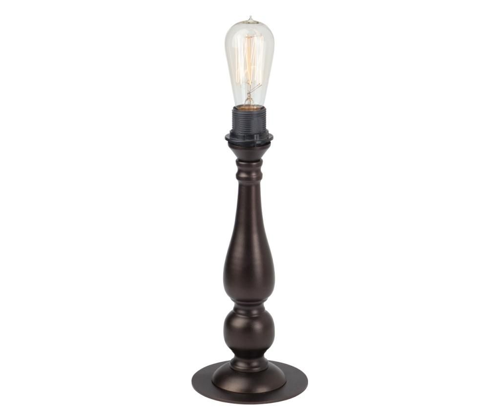 Lampa de masa Vitaluce, Glenn Brown, metal, incandescent, LED, fluorescent, max. 40 W, E27, maro, 15x15x35 cm - Vitaluce, Maro