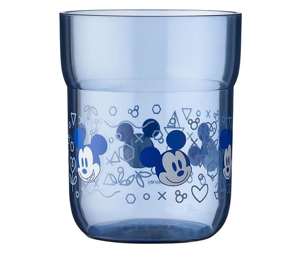 Pahar pentru copii Mepal, MIO Mickey Mouse, SAN, ⌀7.5 cm, albastru, 250 ml – Mepal, Albastru Mepal imagine 2022