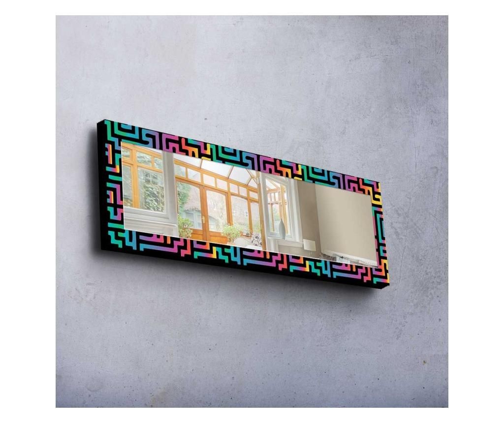 Oglinda decorativa de perete Mirrer, lemn de pin, 120×40 cm – Mirrer, Multicolor Mirrer imagine 2022