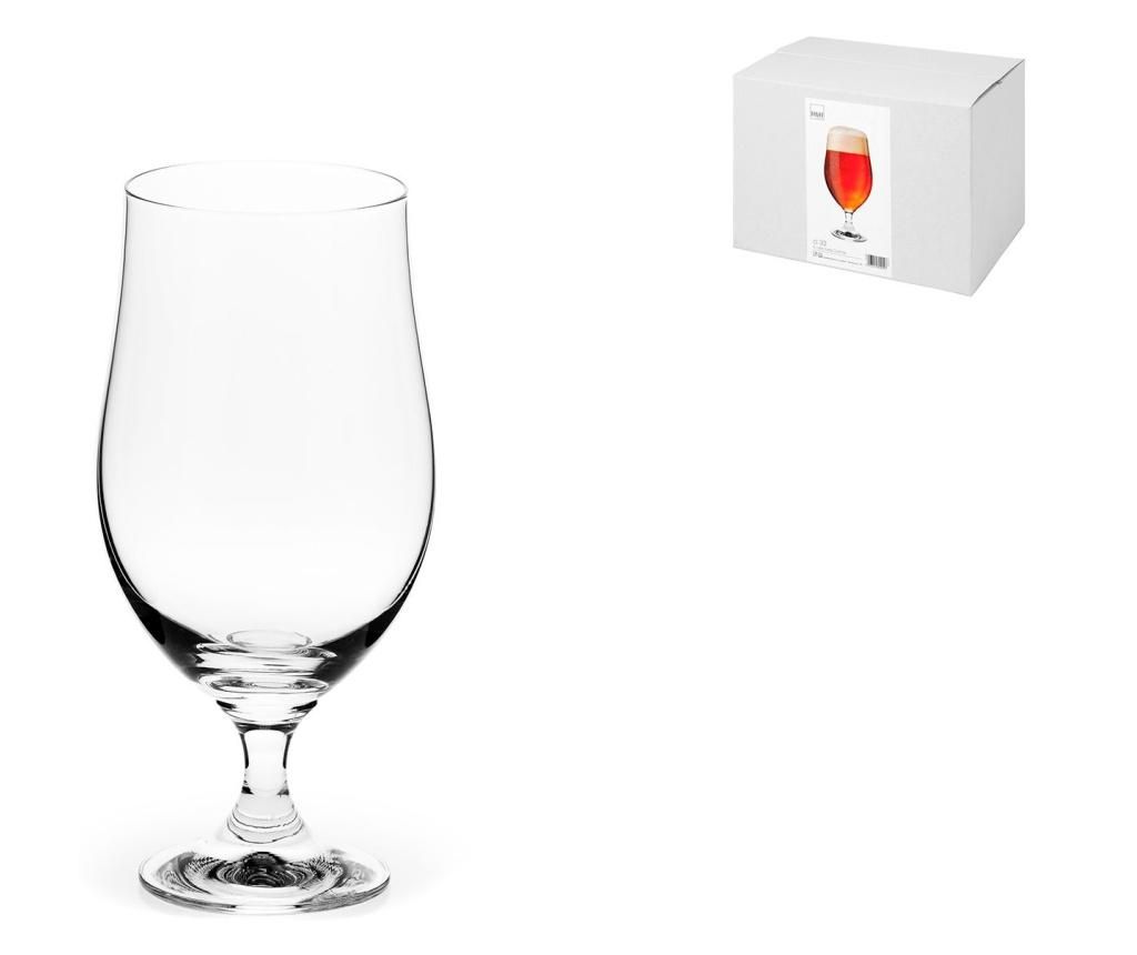 Set 6 pahare pentru bere H&h, Koln, sticla, ⌀8 cm, 330 ml, 330 ml – H&H, Alb H&H imagine 2022