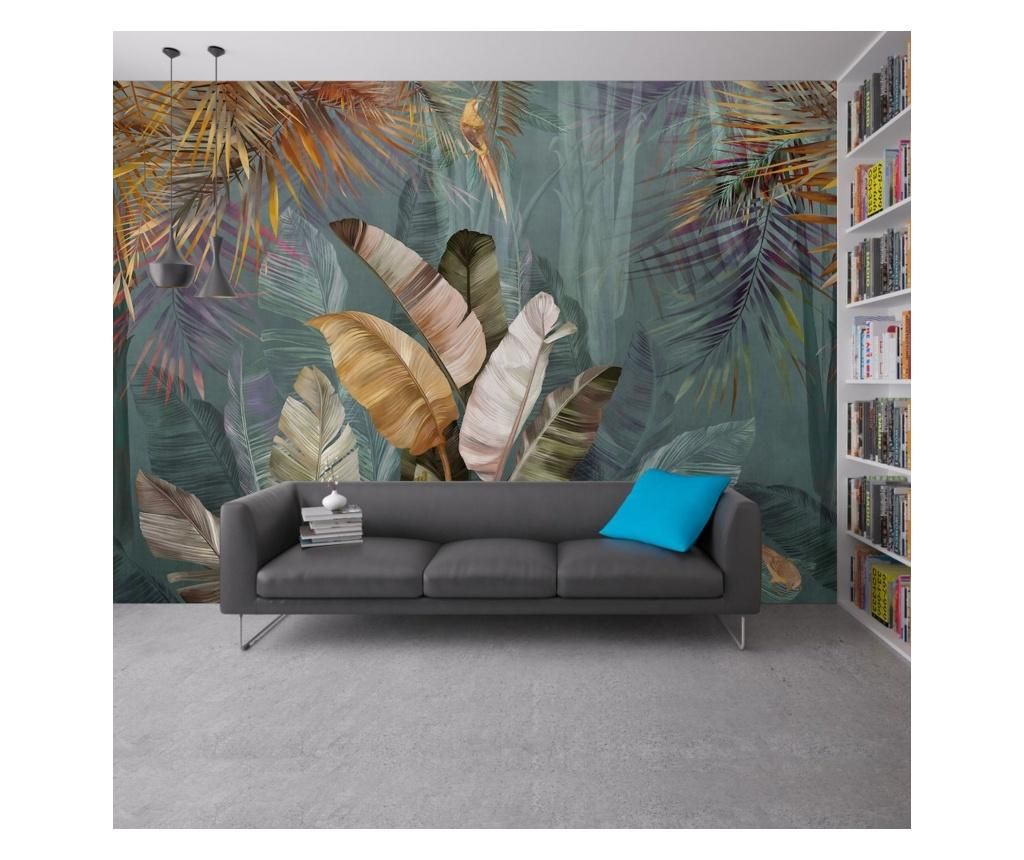 Set 2 bucati de tapet Tropical Leaves 91x125 cm - Vavien Artwork, Multicolor