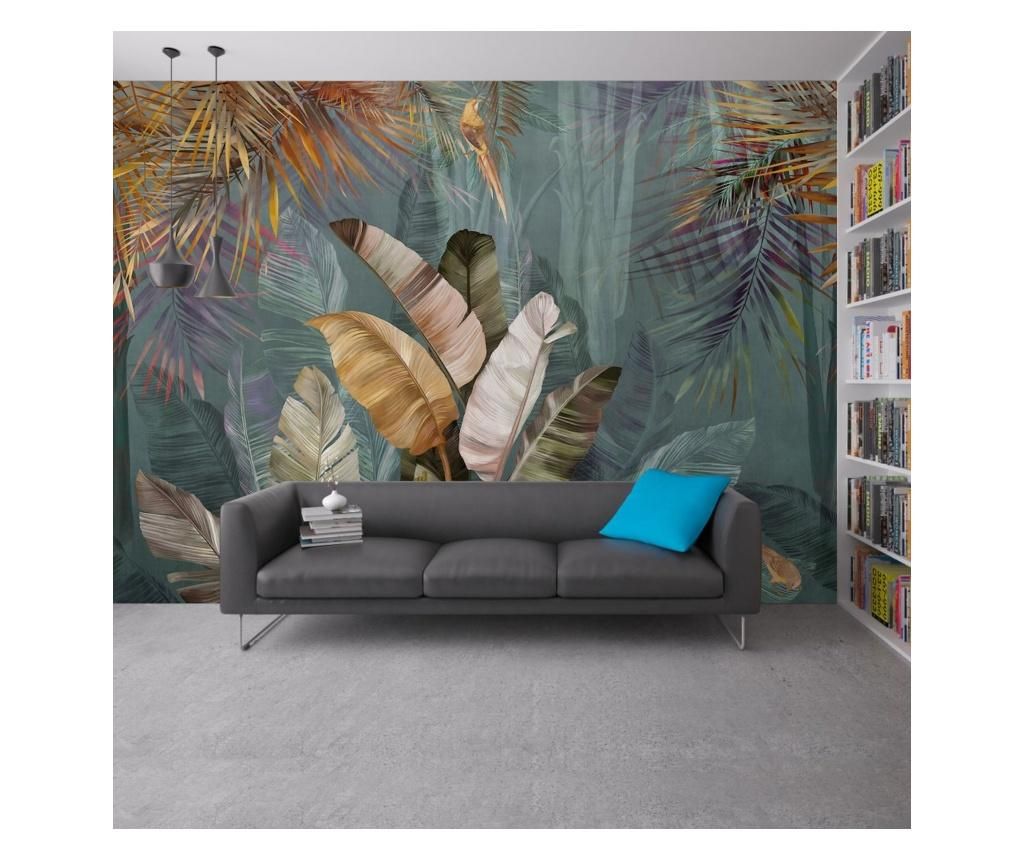 Set 3 bucati de tapet Vavien Artwork, Tropical Leaves, hartie vinil imprimata, 91x180 cm - Vavien Artwork, Multicolor