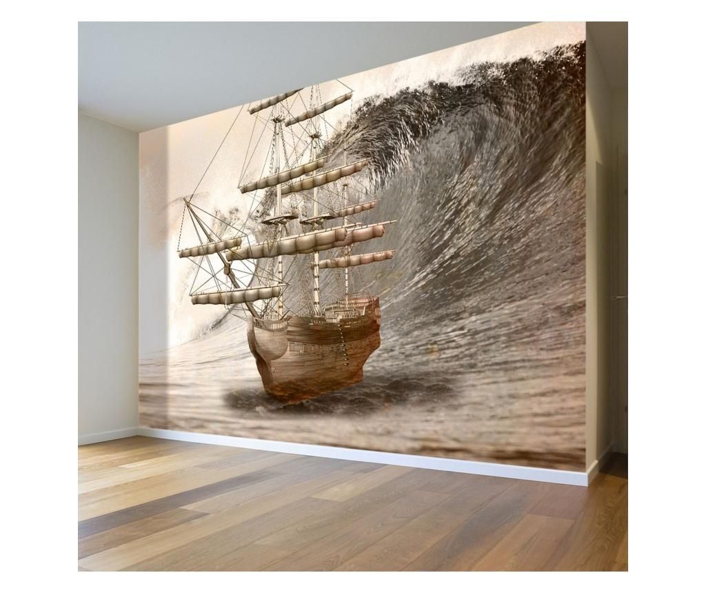 Set 4 bucati de tapet Vavien Artwork, Ancient Ship, hartie vinil imprimata, 91x260 cm - Vavien Artwork, Multicolor