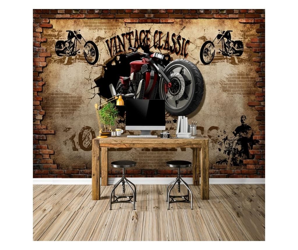 Set 2 bucati de tapet Vavien Artwork, Motorcycle Off The Wall, hartie vinil imprimata, 91x125 cm - Vavien Artwork, Multicolor