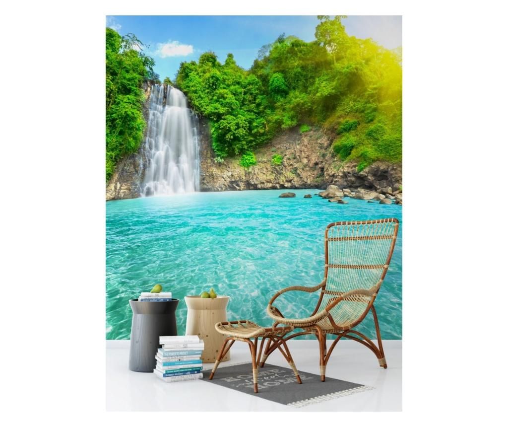 Set 2 bucati de tapet Vavien Artwork, Wonderful Waterfall and Lake, hartie vinil imprimata, 91x125 cm - Vavien Artwork, Multicolor