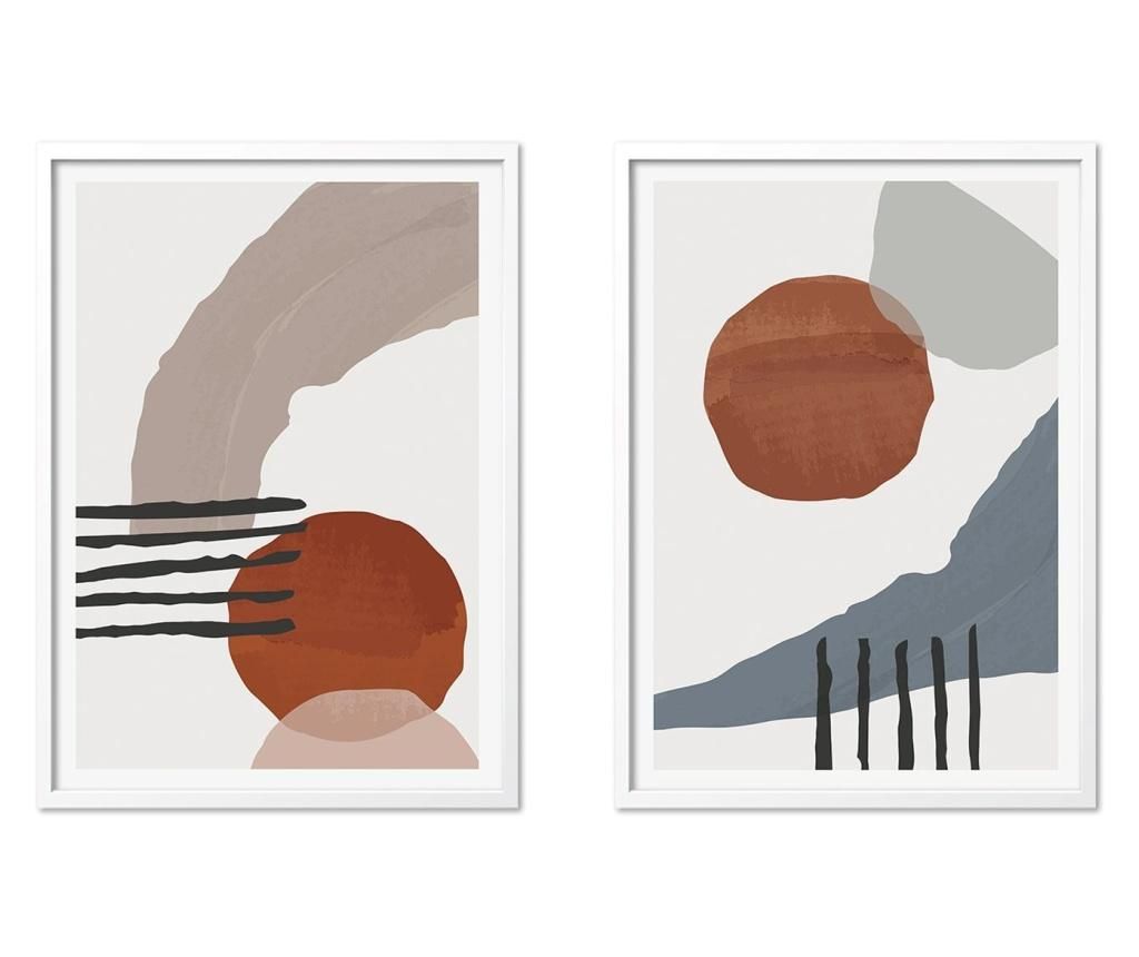 Set 2 tablouri cu rama – Vavien Artwork, Multicolor