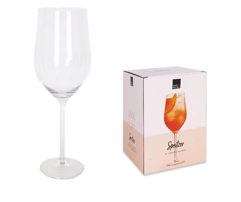 Set 4 pahare pentru cocktail 620 ml - Royal Leerdam, Alb