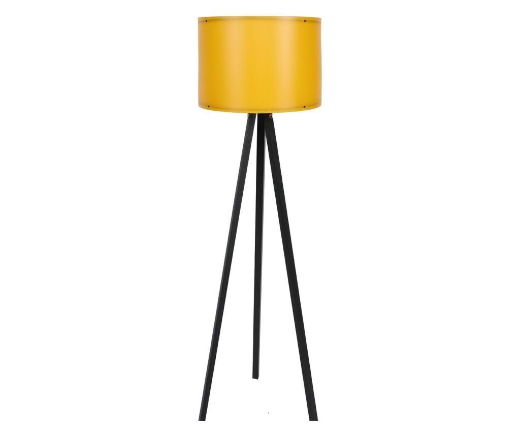 Lampadar Fullhouse, corp din MDF, E27, galben/negru, 38x25x145 cm – FullHouse, Negru FullHouse