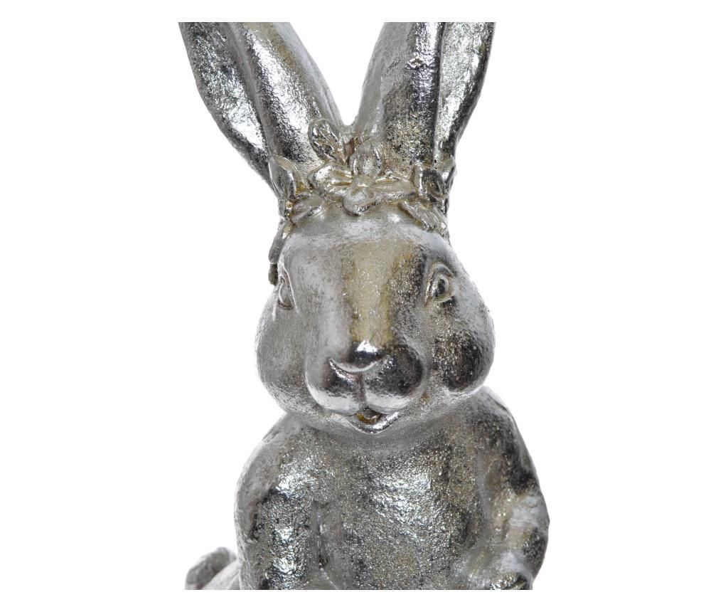 Decoratiune Ewax, Rabbit, polirasina, 19x17x45 cm, argintiu - EWAX, Gri & Argintiu - 2 | YEO