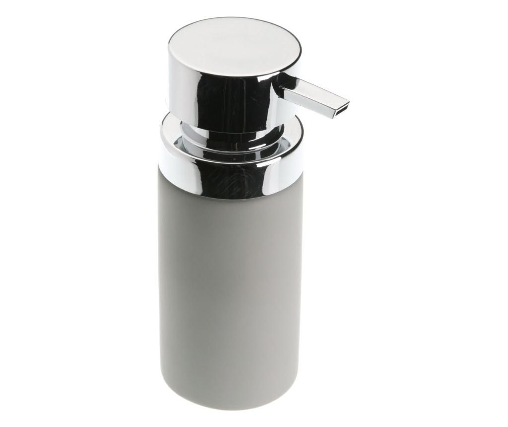 Dispenser pentru sapun lichid Versa, metal, 6x6x17 cm – Versa, Gri & Argintiu Versa