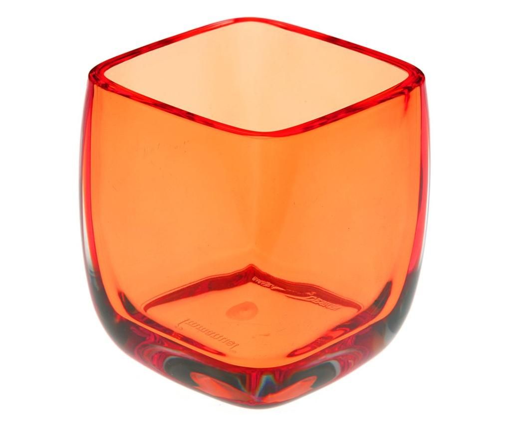 Pahar pentru baie Versa, plastic, 7x7x8 cm, portocaliu – Versa, Portocaliu Versa imagine 2022