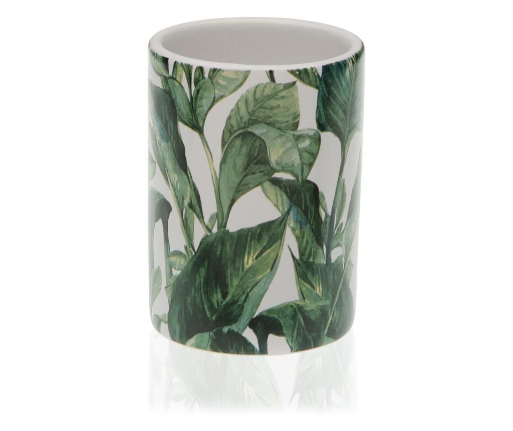 Pahar pentru baie Versa, ceramica, 7x7x12 cm, verde – Versa, Verde Versa imagine 2022
