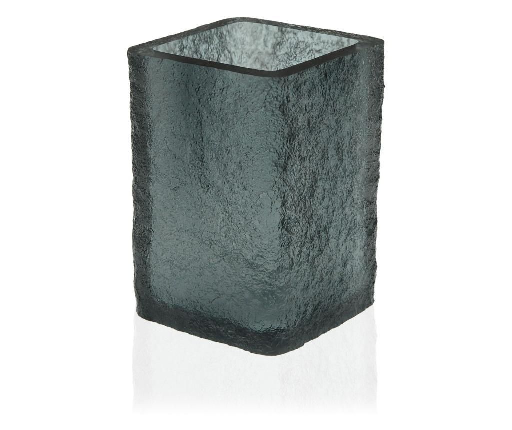 Pahar pentru baie Versa, sticla, 8x8x11 cm, gri – Versa, Gri & Argintiu Versa imagine 2022