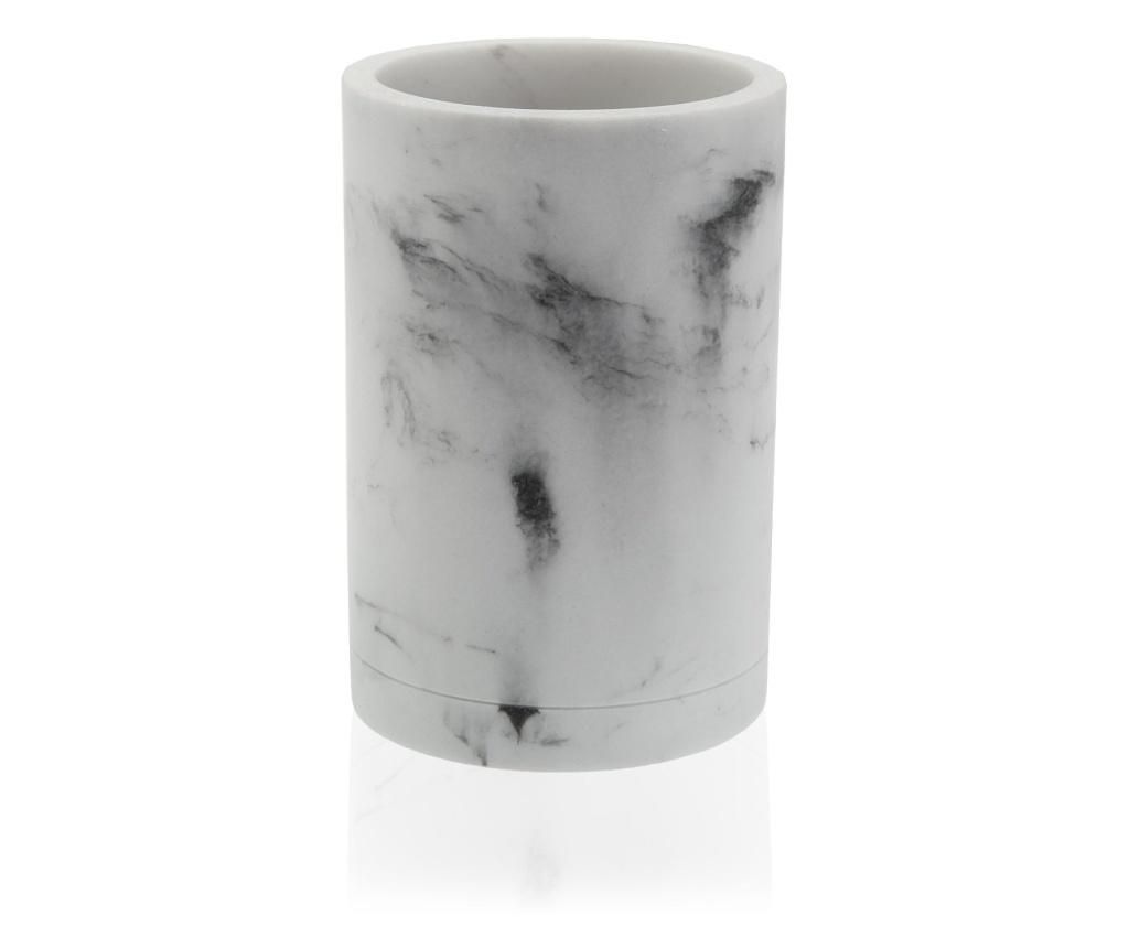 Pahar pentru baie Versa, ceramica, 8x8x12 cm, gri – Versa, Gri & Argintiu Versa imagine 2022
