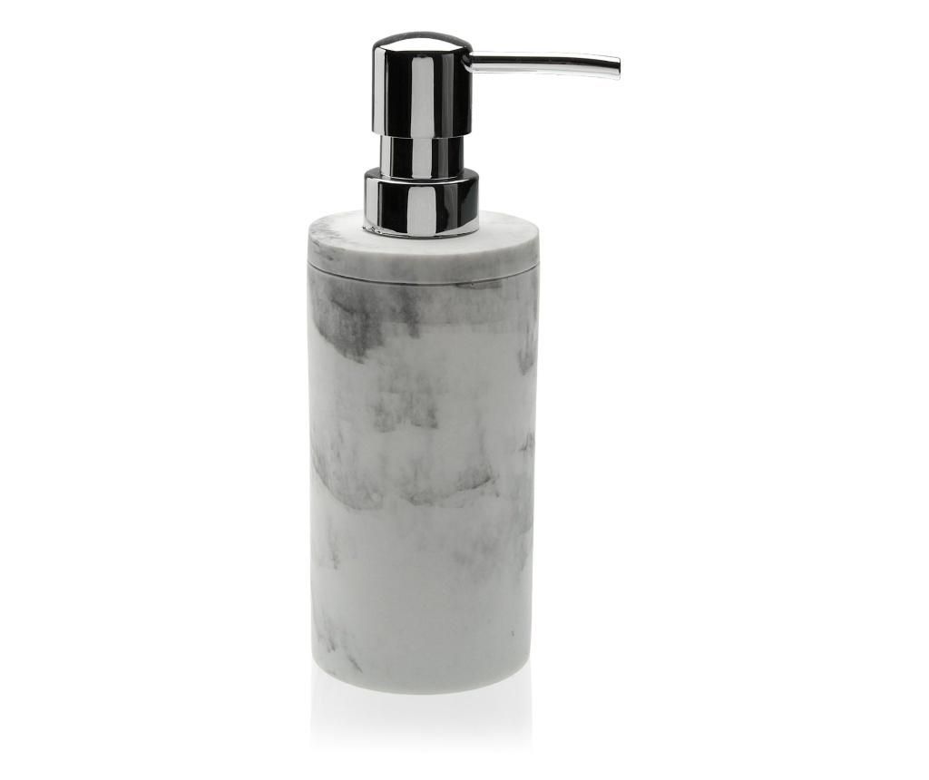 Dispenser pentru sapun lichid Versa, ceramica, 7x7x20 cm, gri – Versa, Gri & Argintiu Versa