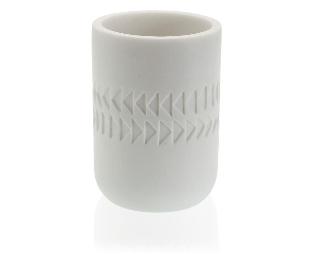 Pahar pentru baie Versa, ceramica, 7x7x11 cm, alb – Versa, Alb Versa