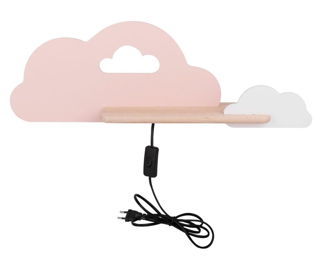 Aplica de perete pentru copii Candellux Lighting Sp. Z O. O., Cloud Kids, lemn, LED, max. 5 W, 53x12x19 cm - Candellux Lighting Sp. Z o. o., Roz