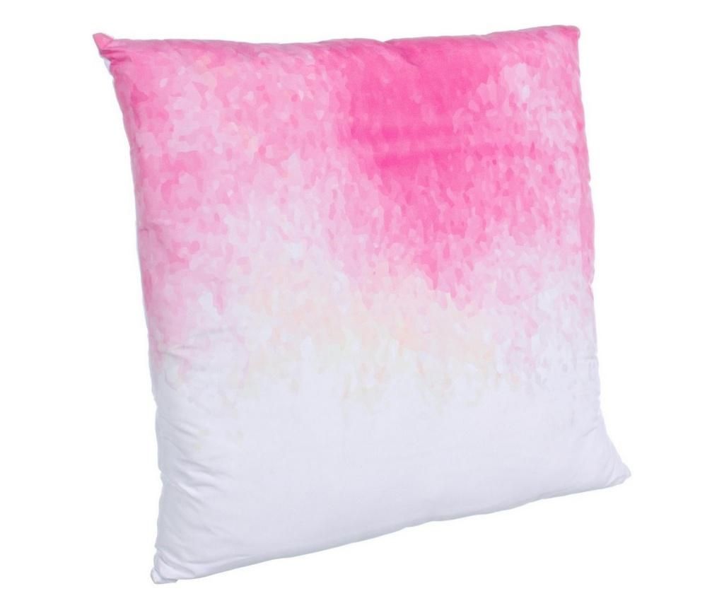 Perna decorativa din textil alb roz 45×45 cm – Decorer Decorer imagine 2022