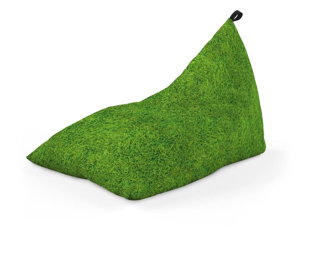 Fotoliu Units Puf (Bean Bag) tip lounge, impermeabil, cu maner, 155 x 83 x 65 cm, iarba verde - OEM