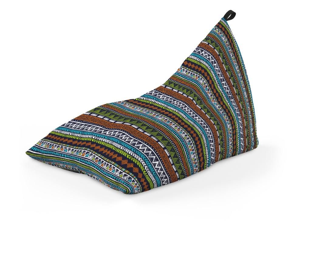 Fotoliu Units Puf (Bean Bag) tip lounge, impermeabil, cu maner, 155 x 83 x 65 cm, tribal aztec - OEM