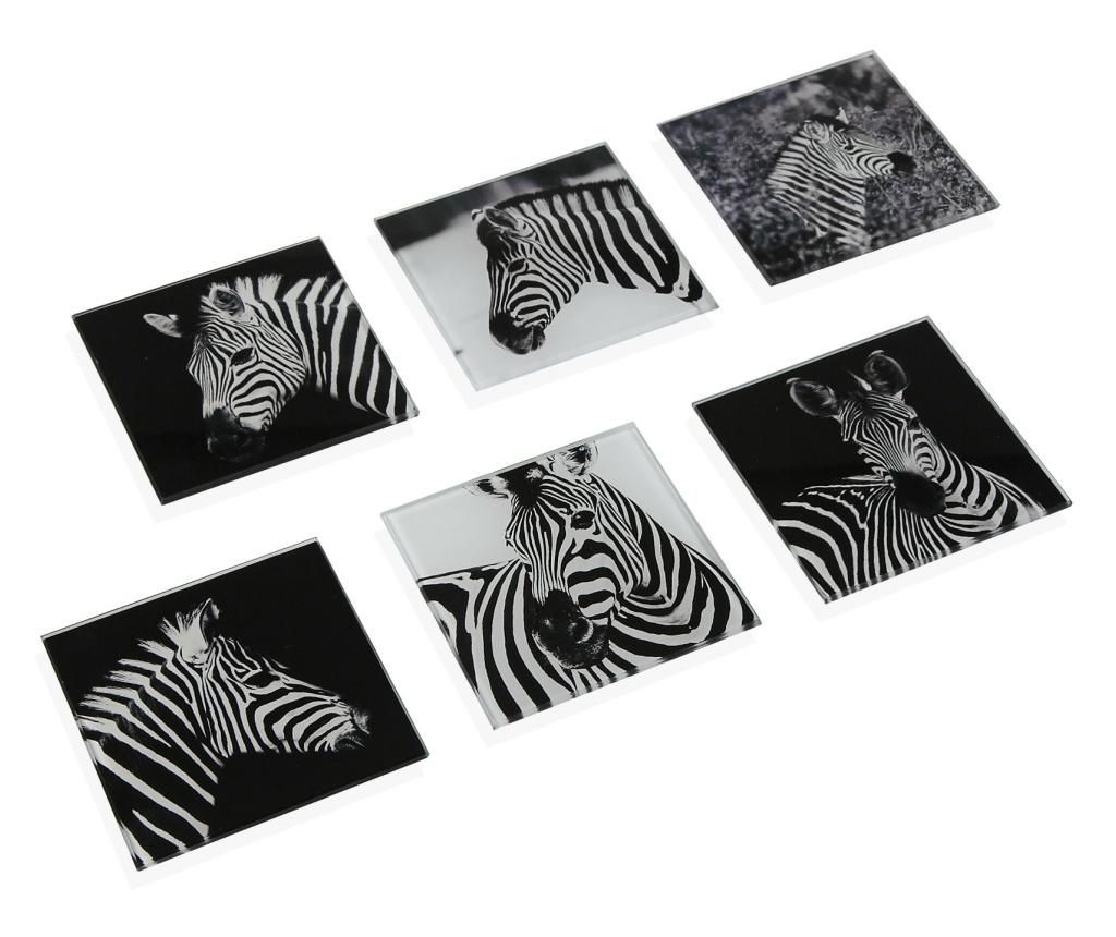 Set 6 coastere Zebras – Versa, Negru Versa imagine 2022