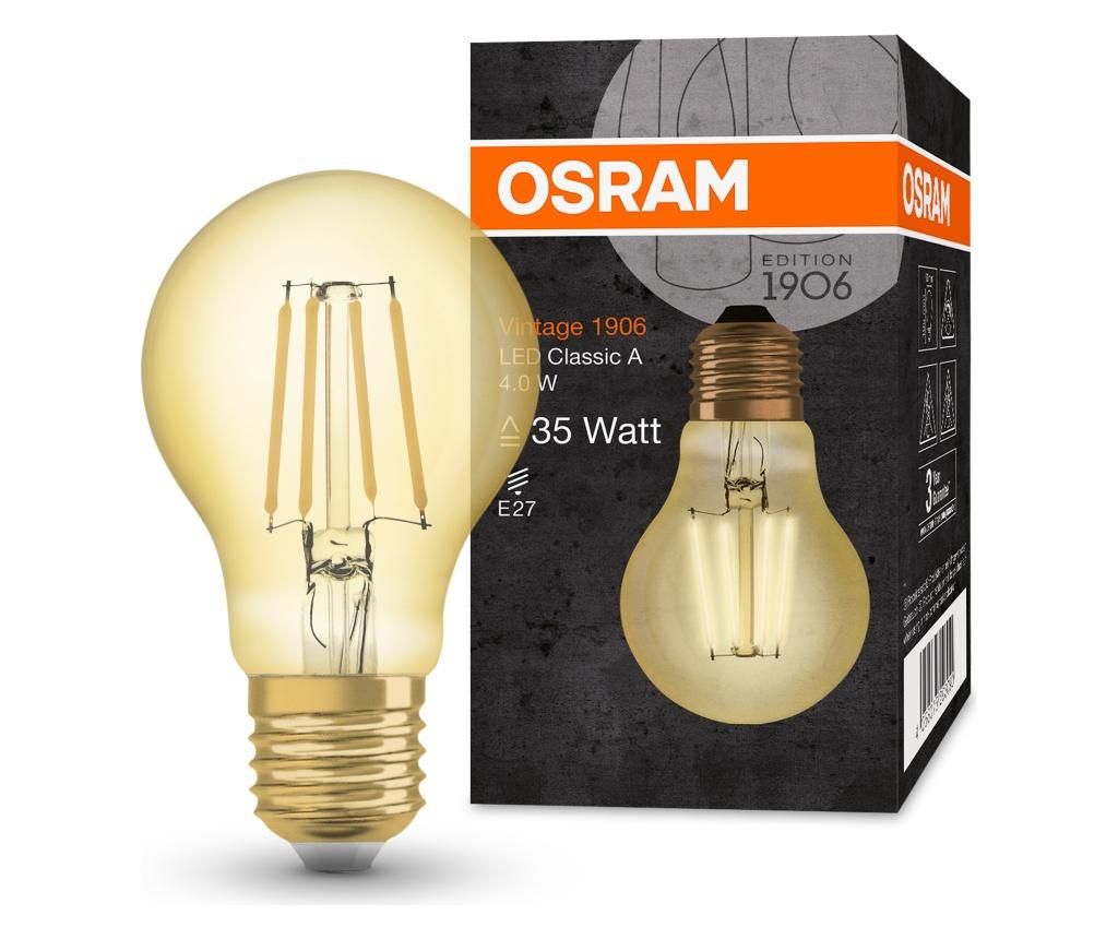 Bec LED Osram, Vintage 1906, sticla, LED, max. 35 W, vintage, 6x6x11 cm – OSRAM OSRAM imagine noua 2022