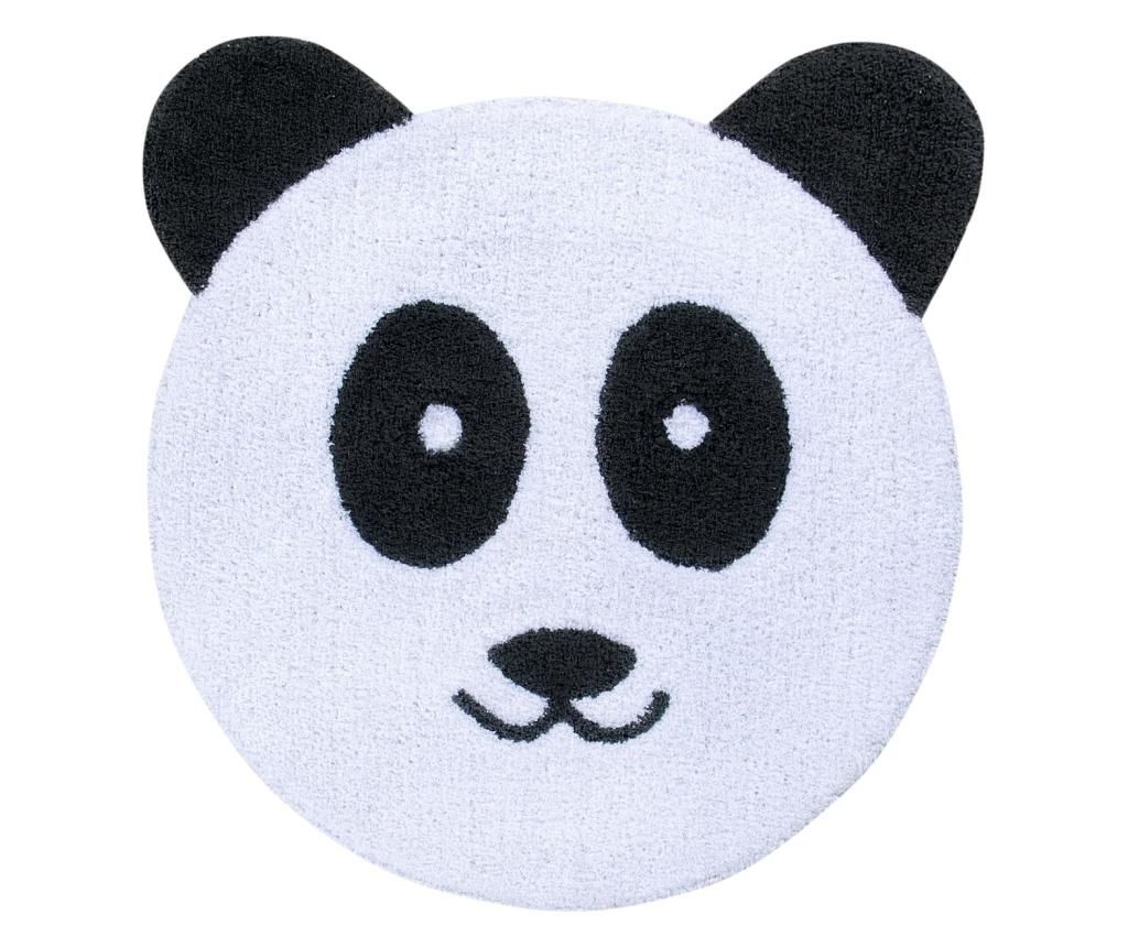 Covor Happy Decor Kids, Happy Panda White & Dark Grey, 90x100 cm, bumbac - Happy Decor Kids, Alb