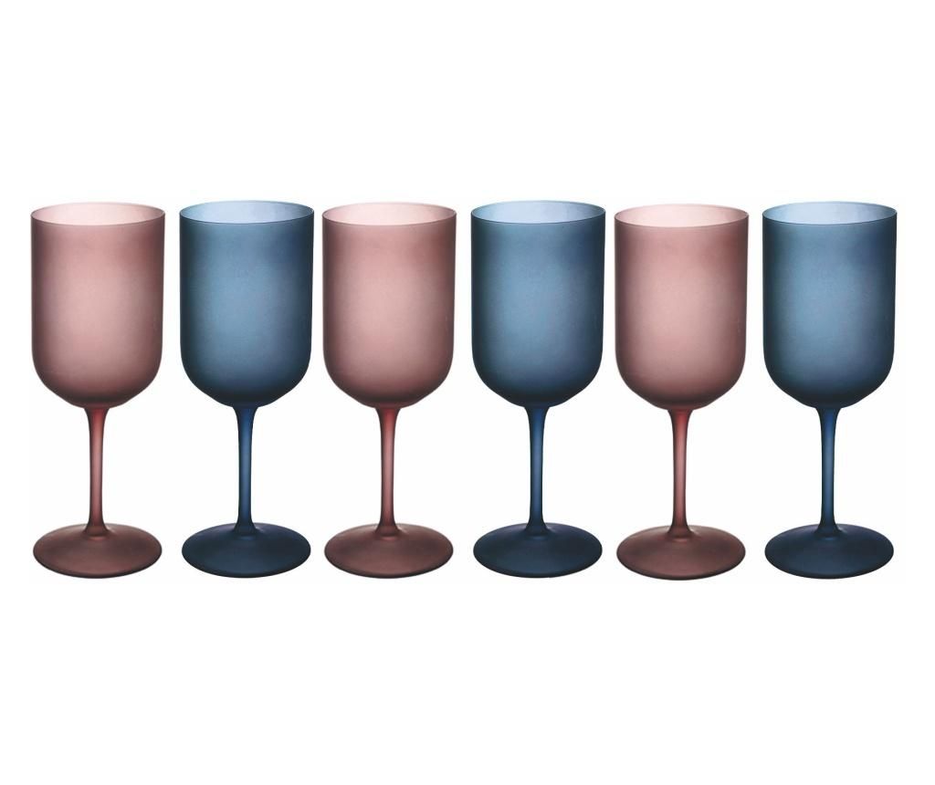 Set 6 pahare pentru vin Villa D’este Home Tivoli, Oslo, sticla, multicolor, 450 ml – Villa D’Este Home Tivoli, Multicolor Villa D'Este Home Tivoli imagine 2022