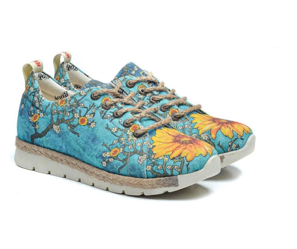 Pantofi sport dama 38, Goby, piele ecologica inalta calitate, multicolor – Goby, Multicolor