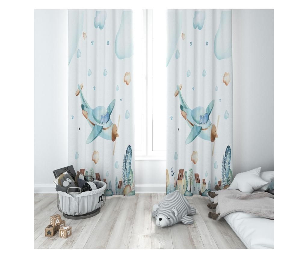 Draperie Evmila, poliester micro gofrat, 140x270 cm - EVMILA, Multicolor