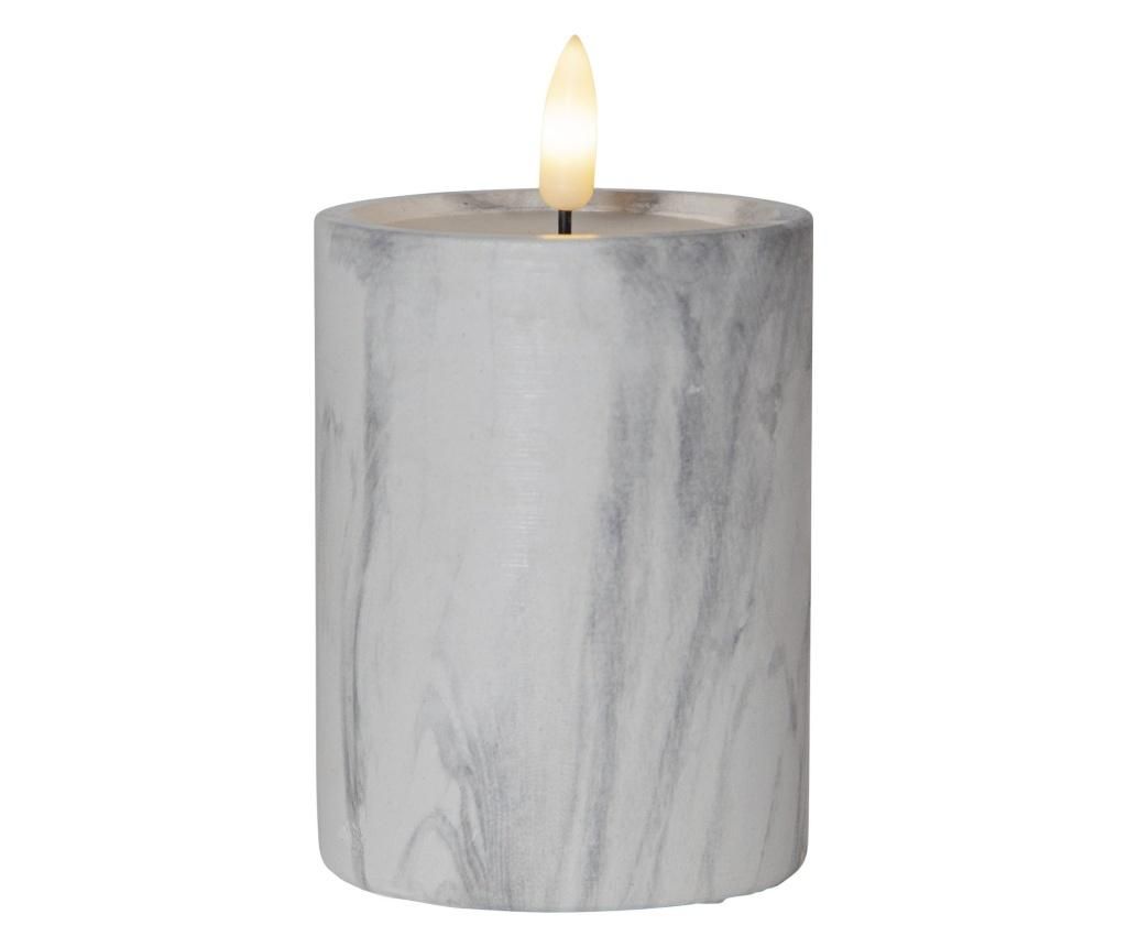 Lumanare cu LED Flamme Marble – Best Season, Gri & Argintiu