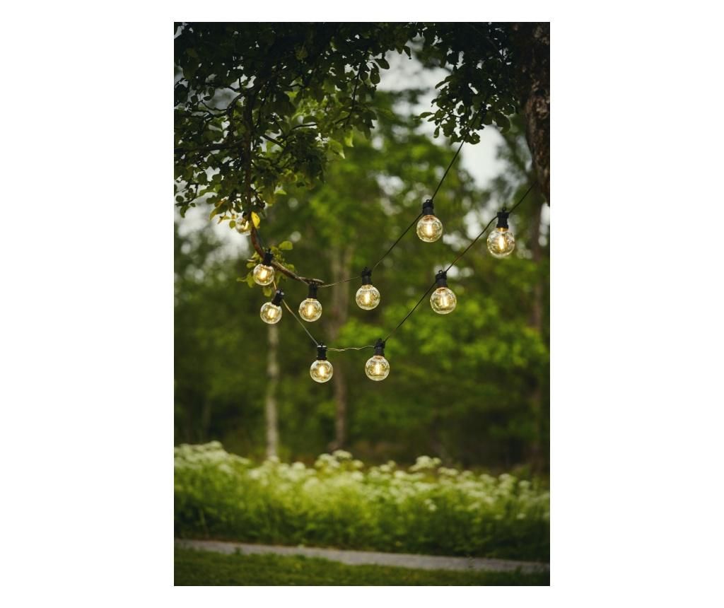 Ghirlanda luminoasa pentru exterior Big Circus Filament 10 lights LED – Best Season, Negru