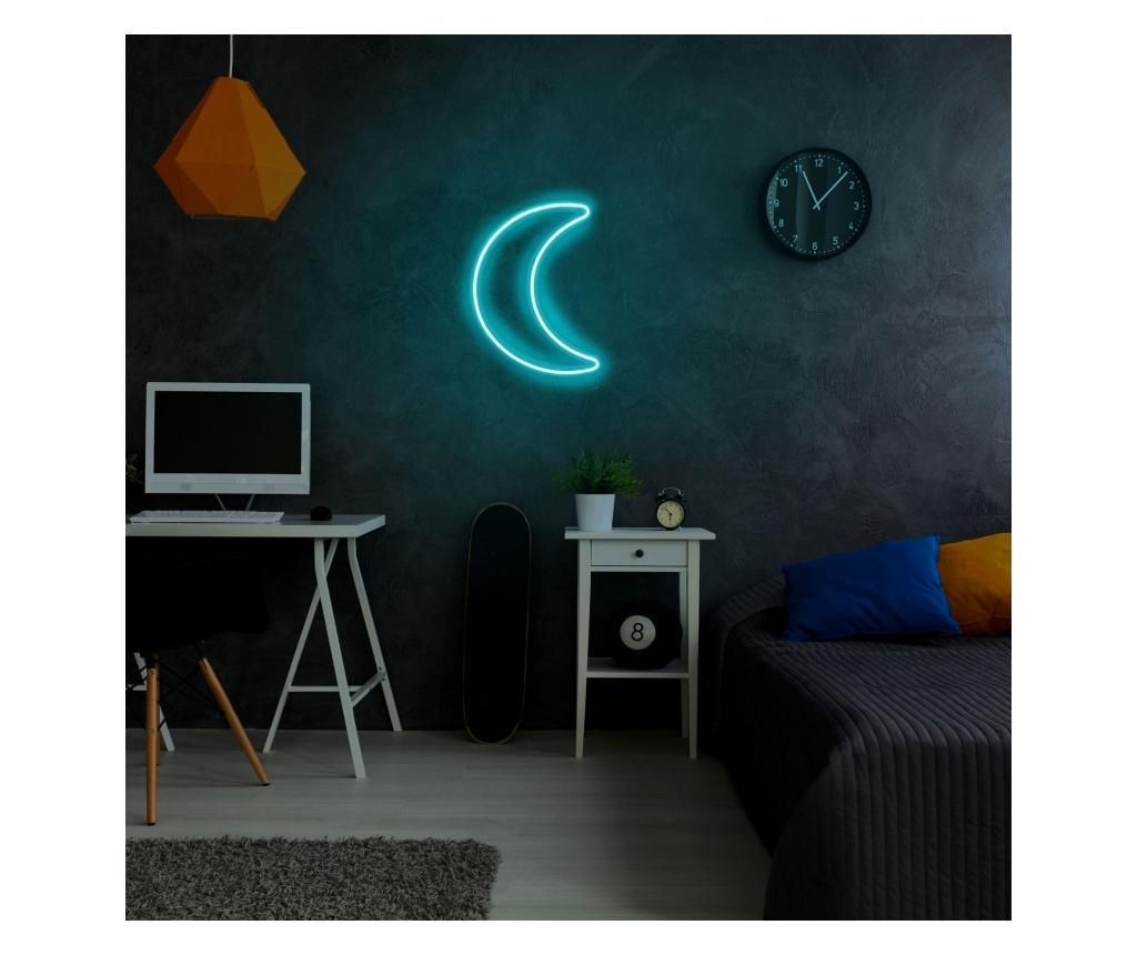 Aplica de perete decorativa Neon Graph, neon benzi PVC, No Bulb, max. 12W W, 27x22x2 cm - Neon Graph, Albastru