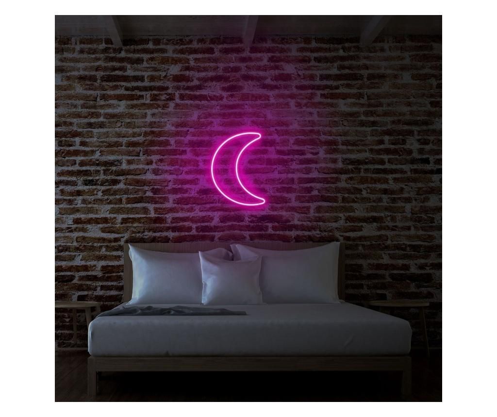 Aplica de perete decorativa Neon Graph, neon benzi PVC, No Bulb, max. 12W W, 27x22x2 cm - Neon Graph, Roz