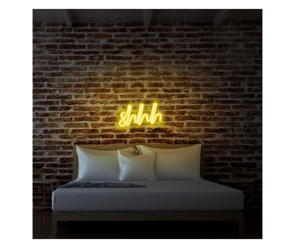 Aplica de perete decorativa Neon Graph, neon benzi PVC, No Bulb, max. 12W W, 24x12x2 cm - Neon Graph, Galben & Auriu - 2 | YEO