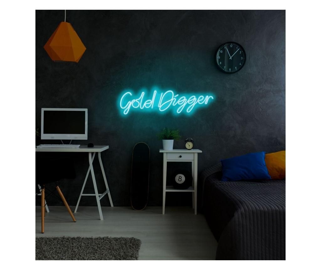 Aplica de perete decorativa Neon Graph, neon benzi PVC, No Bulb, max. 12W W, 64x17x2 cm - Neon Graph, Albastru