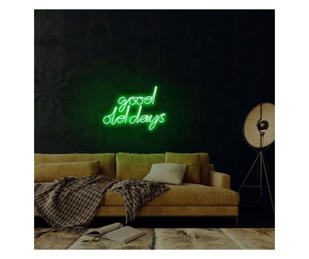 Aplica de perete decorativa Neon Graph, neon benzi PVC, No Bulb, max. 12W W, 44x33x2 cm - Neon Graph, Verde