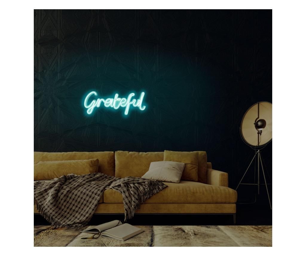 Aplica de perete decorativa Neon Graph, neon benzi PVC, No Bulb, max. 12W W, 44x17x2 cm - Neon Graph, Albastru