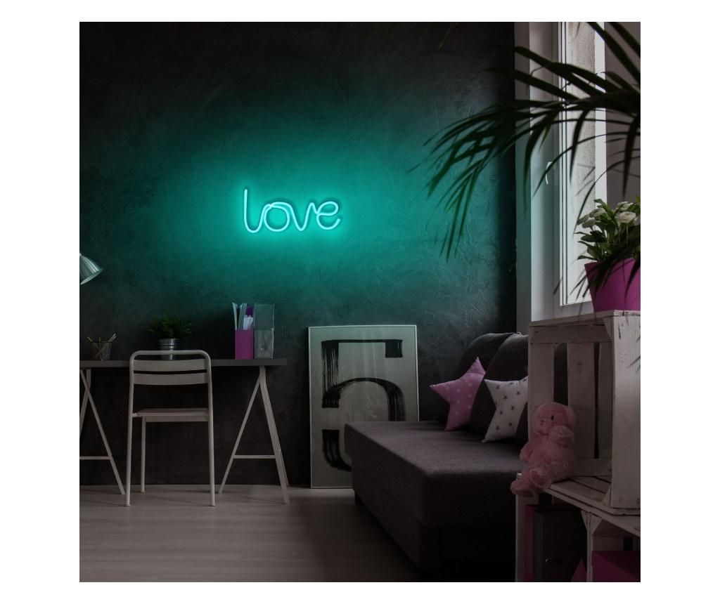 Aplica de perete decorativa Neon Graph, neon benzi PVC, No Bulb, max. 12W W, 36x18x2 cm - Neon Graph, Albastru