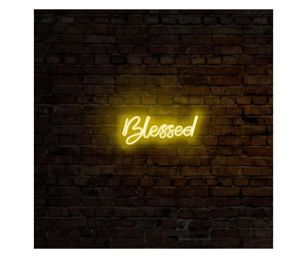 Aplica de perete decorativa Neon Graph, neon benzi PVC, No Bulb, max. 12W W, 43x18x2 cm - Neon Graph, Galben & Auriu