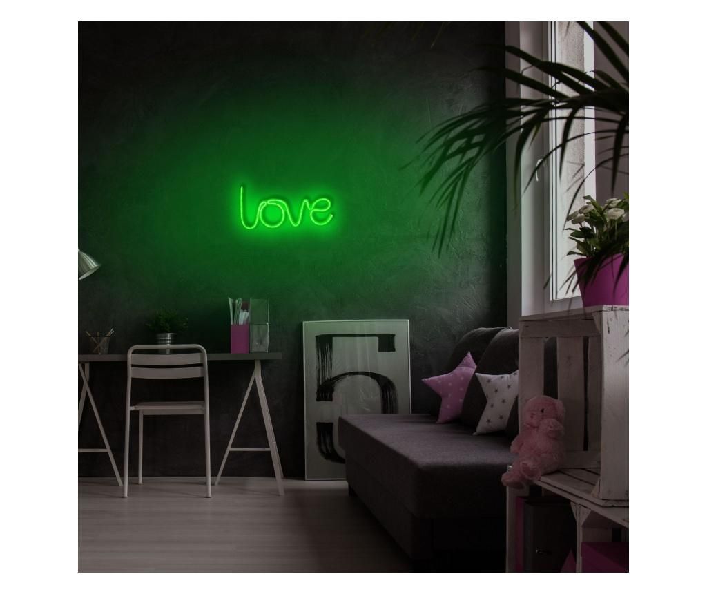 Aplica de perete decorativa Neon Graph, neon benzi PVC, No Bulb, max. 12W W, 36x18x2 cm - Neon Graph, Verde