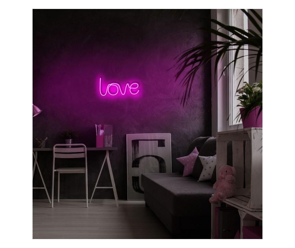 Aplica de perete decorativa Neon Graph, neon benzi PVC, No Bulb, max. 12W W, 36x18x2 cm - Neon Graph, Roz