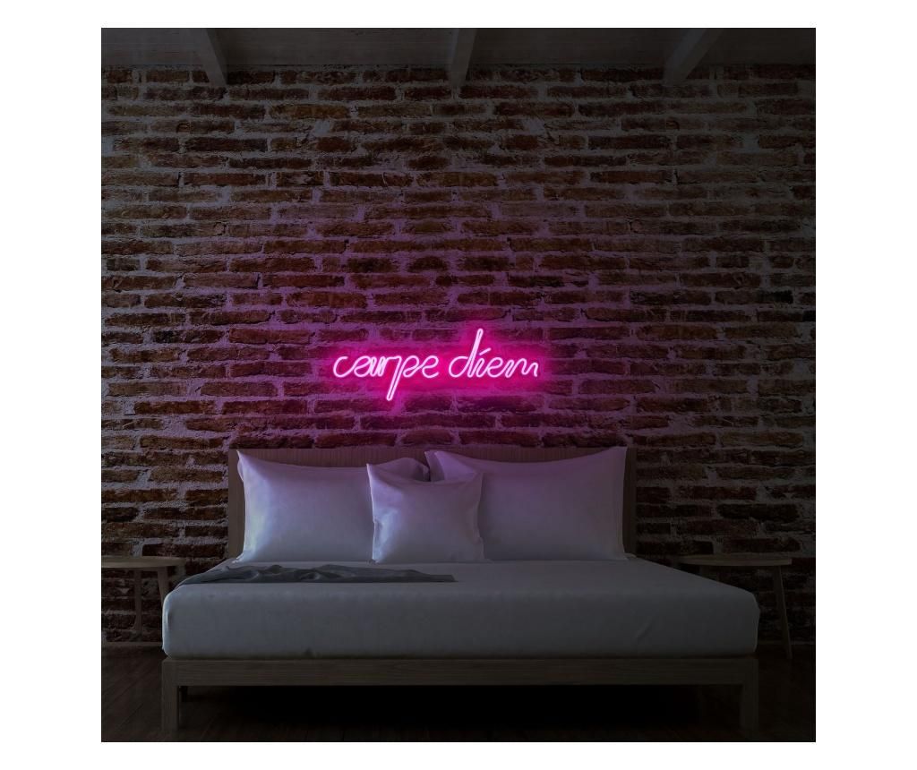 Aplica de perete decorativa Neon Graph, neon benzi PVC, No Bulb, max. 12W W, 53x20x2 cm - Neon Graph, Roz