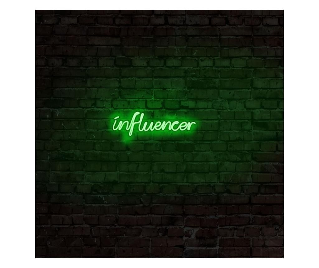 Aplica de perete decorativa Neon Graph, neon benzi PVC, No Bulb, max. 12W W, 50x15x2 cm - Neon Graph, Verde