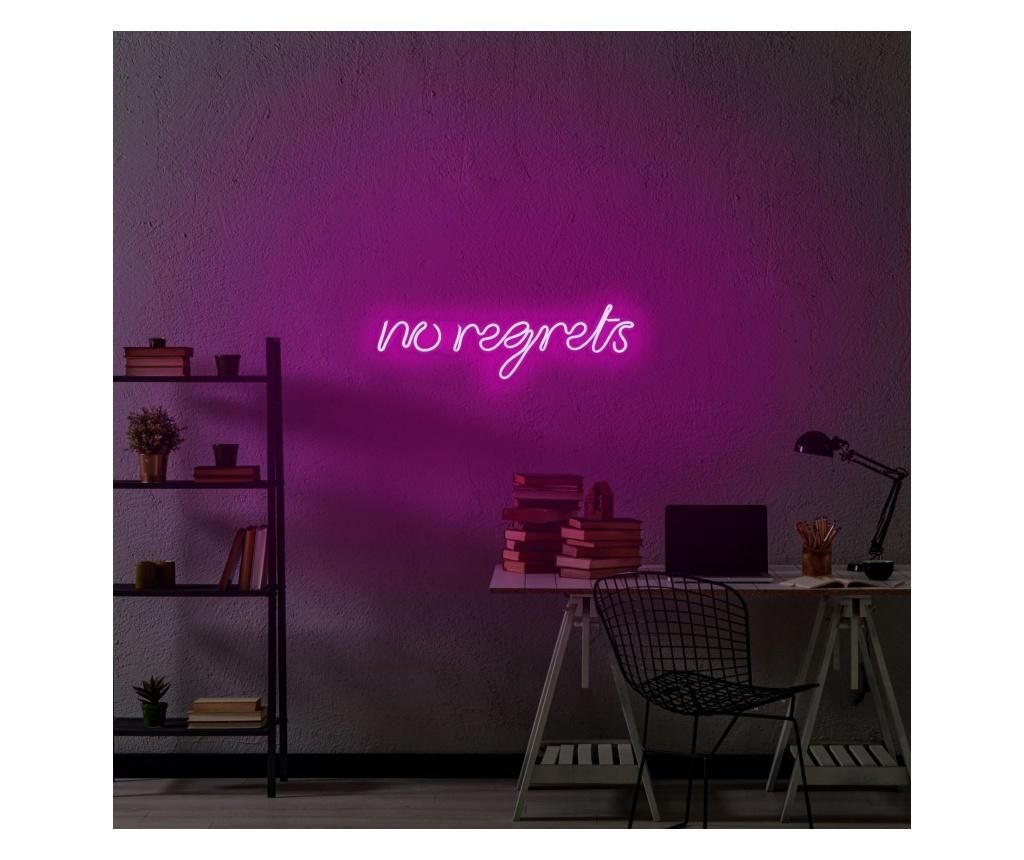 Aplica de perete decorativa Neon Graph, neon benzi PVC, No Bulb, max. 12W W, 51x17x2 cm - Neon Graph, Roz