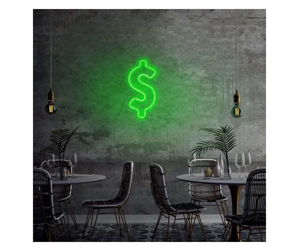 Aplica de perete decorativa Neon Graph, neon benzi PVC, No Bulb, max. 12W W, 32x16x2 cm - Neon Graph, Verde